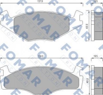 FO 436681 FOMAR Колодки гальмівні дискові