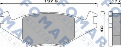 FO 436881 FOMAR Колодки гальмівні дискові