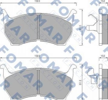 FO 438781 FOMAR Колодки гальмівні дискові