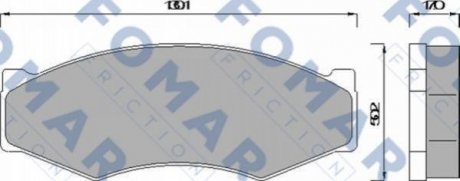 FO 441581 FOMAR Колодки гальмівні дискові