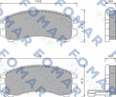 FO 443681 FOMAR Колодки гальмівні дискові