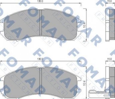 FO 445081 FOMAR Колодки гальмівні дискові