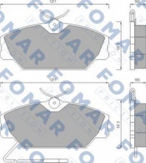 FO 447881 FOMAR Колодки гальмівні дискові