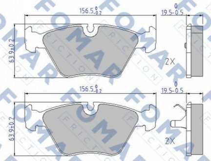 FO 449481 FOMAR Колодки гальмівні дискові