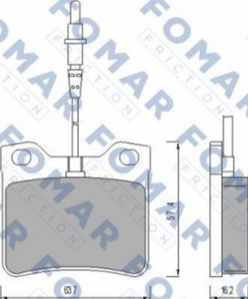 FO 454881 FOMAR Колодки гальмівні дискові