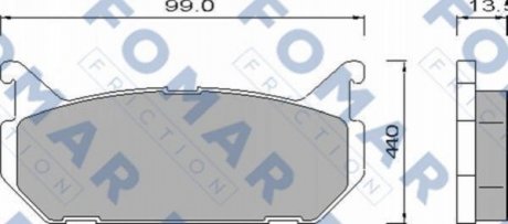FO 455181 FOMAR Колодки гальмівні дискові