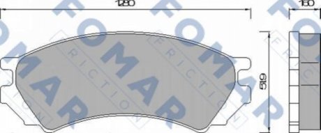 FO 461881 FOMAR Колодки гальмівні дискові