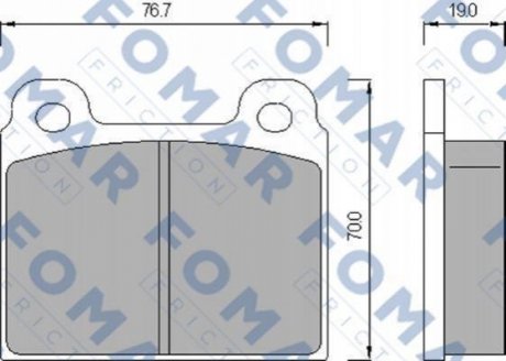 FO 463481 FOMAR Колодки гальмівні дискові