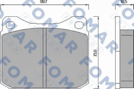 FO 467883 FOMAR Колодки гальмівні дискові