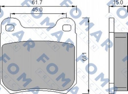 FO 468781 FOMAR Колодки гальмівні дискові