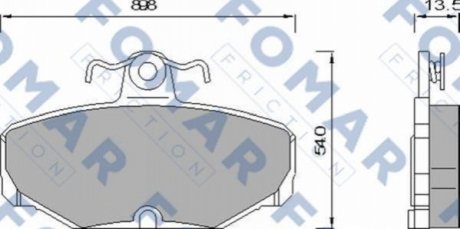 FO 468981 FOMAR Колодки гальмівні дискові