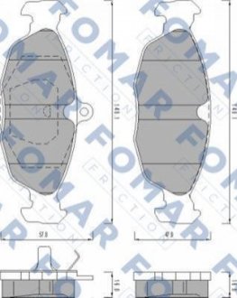 FO 470081 FOMAR Колодки гальмівні дискові