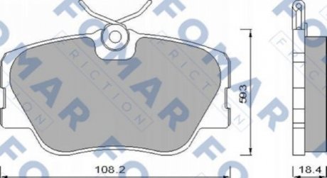 FO 474281 FOMAR Колодки гальмівні дискові