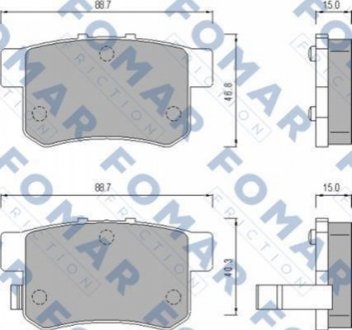 FO 475181 FOMAR Колодки гальмівні дискові