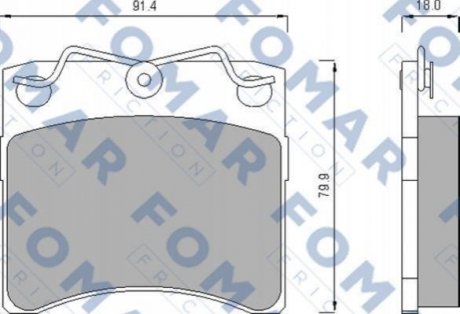 FO 476381 FOMAR Колодки гальмівні дискові