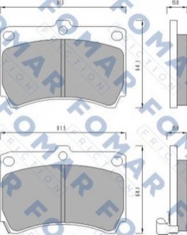 FO 477481 FOMAR Колодки гальмівні дискові