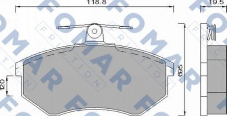 FO 488581 FOMAR Колодки гальмівні дискові