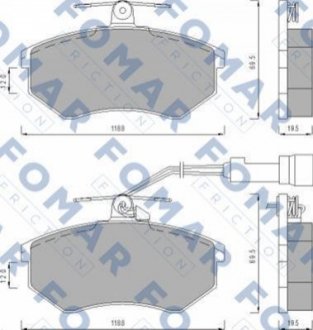 FO 488681 FOMAR Колодки гальмівні дискові