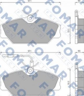 FO 492681 FOMAR Колодки гальмівні дискові