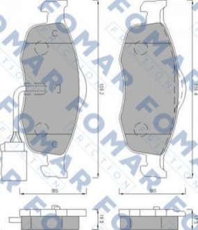 FO 493081 FOMAR Колодки гальмівні дискові