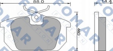 FO 493881 FOMAR Колодки гальмівні дискові