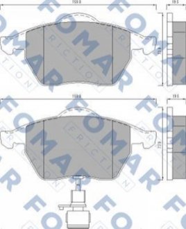 FO 495781 FOMAR Колодки гальмівні дискові