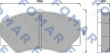 FO 498381 FOMAR Колодки гальмівні дискові