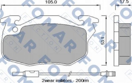 FO 529481 FOMAR Колодки гальмівні дискові