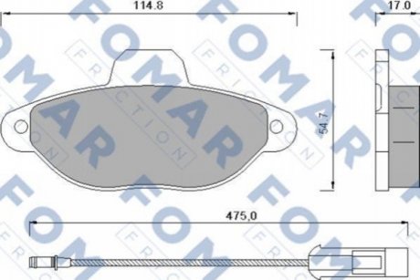 FO 582881 FOMAR Колодки гальмівні дискові