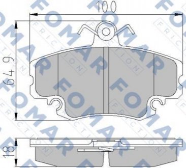 FO 608381 FOMAR Колодки гальмівні дискові