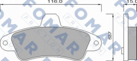 FO 625081 FOMAR Колодки гальмівні дискові