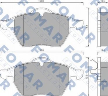 FO 625181 FOMAR Колодки гальмівні дискові