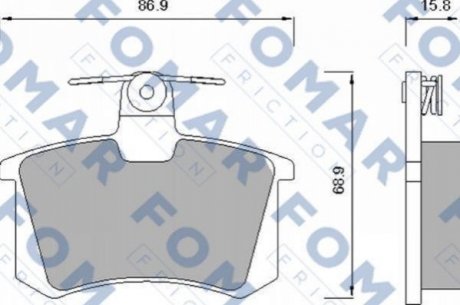 FO 625481 FOMAR Колодки гальмівні дискові