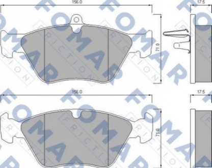 FO 625781 FOMAR Колодки гальмівні дискові