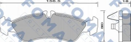 FO 627781 FOMAR Колодки гальмівні дискові