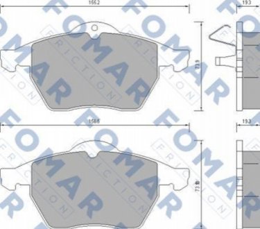 FO 628781 FOMAR Колодки гальмівні дискові