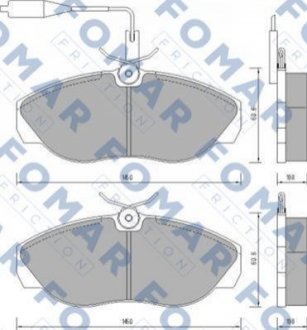 FO 629481 FOMAR Колодки гальмівні дискові