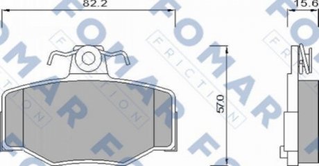 FO 630981 FOMAR Колодки гальмівні дискові