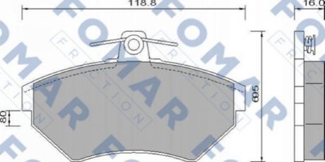 FO 634281 FOMAR Колодки гальмівні дискові