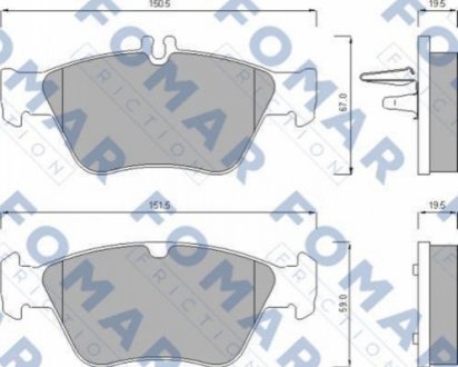 FO 637781 FOMAR Колодки гальмівні дискові