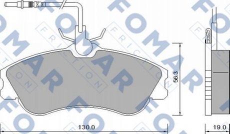 FO 642681 FOMAR Колодки гальмівні дискові