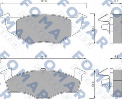 FO 643281 FOMAR Колодки гальмівні дискові