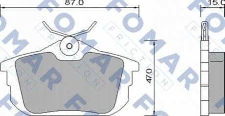 FO 647381 FOMAR Колодки гальмівні дискові
