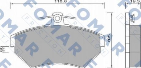 FO 647681 FOMAR Колодки гальмівні дискові