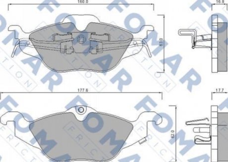 FO 666281 FOMAR Колодки гальмівні дискові