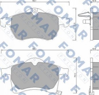 FO 666681 FOMAR Колодки гальмівні дискові