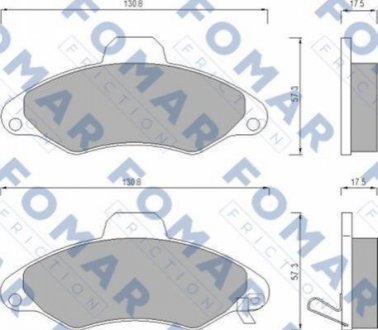 FO 666981 FOMAR Колодки гальмівні дискові