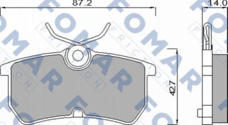 FO 668781 FOMAR Колодки гальмівні дискові