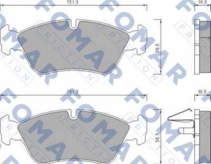 FO 672581 FOMAR Колодки гальмівні дискові