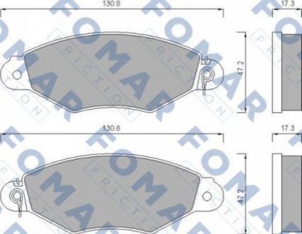 FO 673281 FOMAR Колодки гальмівні дискові